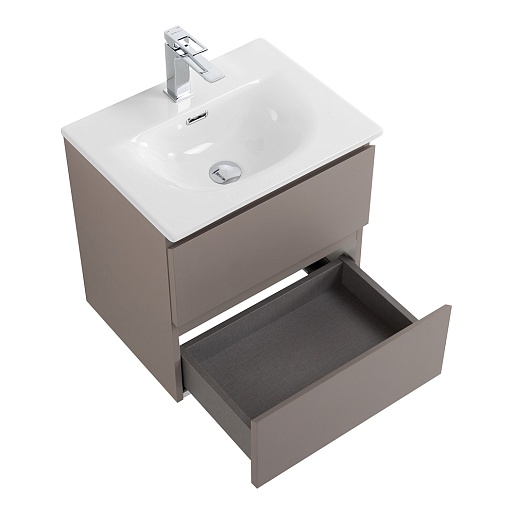 BelBagno Тумба с раковиной Kraft 39-50 подвесная Бежевый матовый с раковиной BB-8099-3-50 – фотография-8